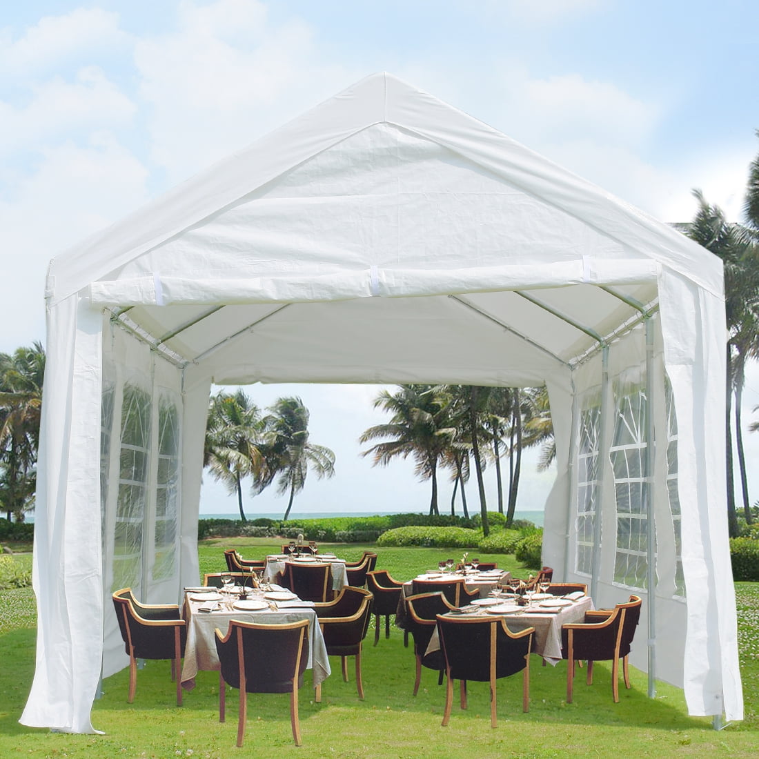 White Outdoor Storage Advance Outdoor 10 X 20 Ft Heavy Duty