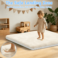 thumbnail image 4 of Baby Play Mat for Floor, Playpen for Babies and Toddlers, Soft Coral Velvet, Non-Slip Bottom Helps Cushion for Tummy Time, 50×50, Apricot, 4 of 9