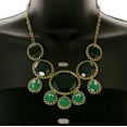 thumbnail image 3 of Mi Amore Necklace-Earring-Set Green/Gold-Tone, 3 of 3