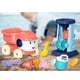 thumbnail image 3 of Juego de 5 juguetes de playa para niños, reloj de arena, herramientas creativas para la arena, pala para arena (azul, color aleatorio de accesorios)., 3 of 7