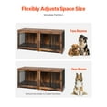 thumbnail image 3 of Jaula para perros VEVOR de 75 pulgadas de madera para interiores con divisor y bandeja, 3 of 9