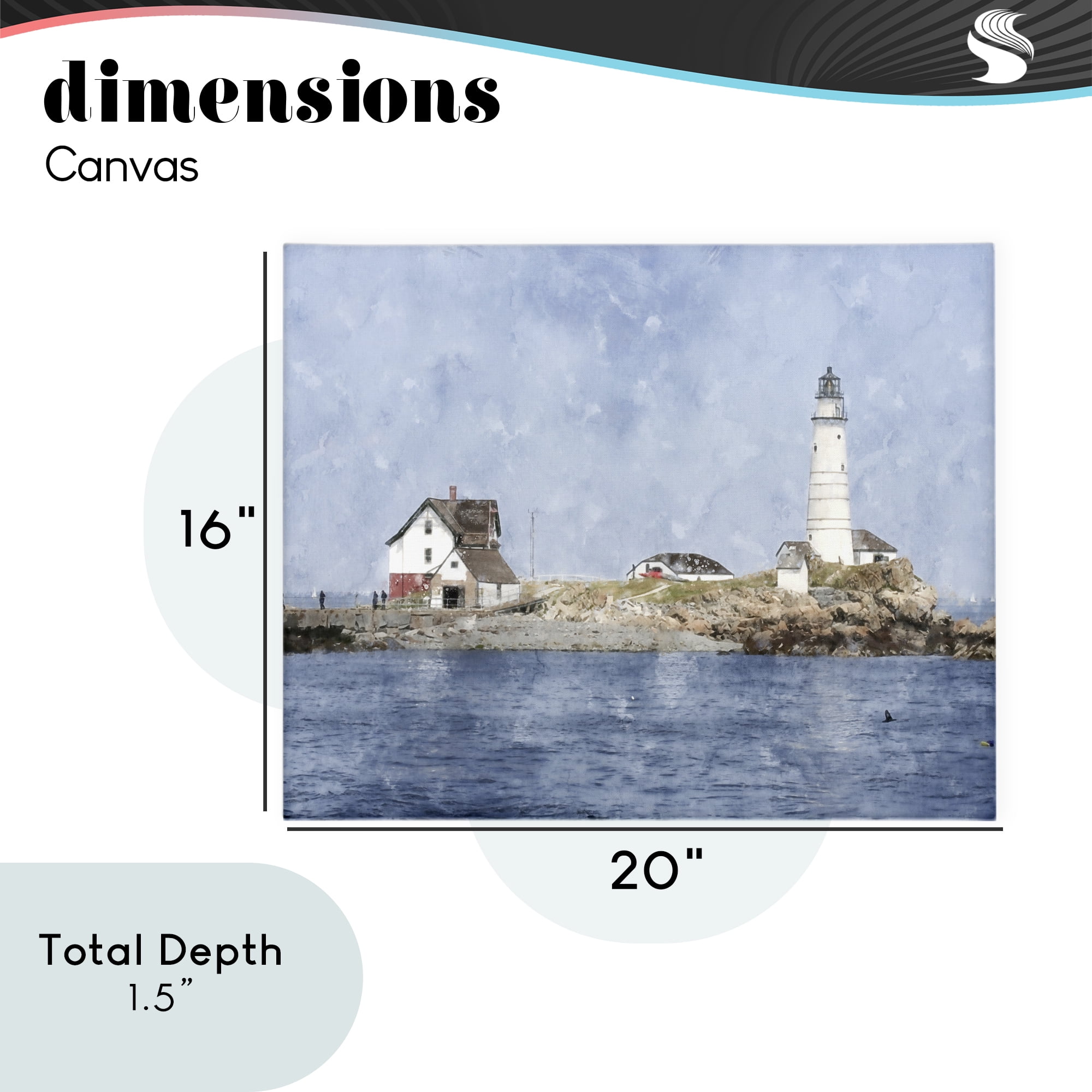 Stupell Industries Picturesque Lighthouse Island Canvas Wall Art, design by Kim Curinga