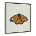 thumbnail image 2 of Kate and Laurel Sylvie Monarch Butterfly Framed Linen Textured Canvas Wall Art by Robert Cadloff of Bomobob, 22x22 Gray, Decorative Nature Art for Wall, 2 of 7
