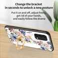 thumbnail image 6 of Nalacover for Oneplus Nord N200 5G Slim Case,Exquisite Floral Pattern 360 Rotating Diamond Ring Holder Anti-Scratch Soft TPU Silicone Bumper Rubber Tempered Glass Back Cover.Purple, 6 of 9