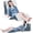Navy, variant on 4PCS Wedge Pillow Set for After Surgery, Orthopedic Bed Wedge Pillow for Back Pain Relief, Sitting Up in Bed, Acid Reflux, Adjustable Post Surgery Pillows for GERD, Snoring, White/Grey
