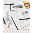 thumbnail image 2 of 30PCS Black Metal Mechanical Pencil Set in Leather Case, 0.5/0.7/0.9/2.0mm Art Drafting Pencils with 16 Tubes Graphite Leads (6B 4B 2B HB 2H 4H) & Colored Refills for Sketching, Drawing, Writing, 2 of 8