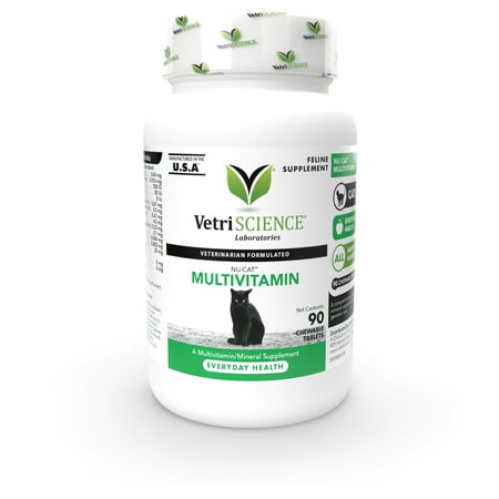 UPC: 0026664005915 | VetriScience NuCat Senior Cat Multivitamin Everyday Health Support 90 Chews