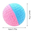thumbnail image 2 of Cat Toy Balls, Interactive Latex Foam Balls with Feather for Indoor Cats, Soft Bouncy Soccer Pattern Chase Toys for Self-Play and Exercise, Random Colors, 1 Piece, 2 of 8