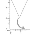 thumbnail image 3 of Diamoness Women's CZ Silver Plated Crescent Moon and Star Pendant Necklace, 18", 3 of 4