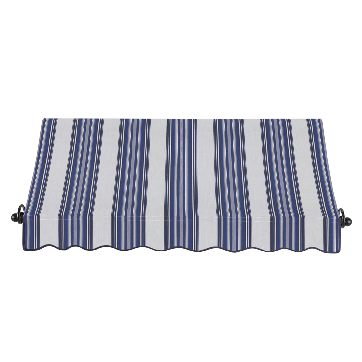 Awntech Charleston Fixed Awning, 64.5For x 36For x 36For, Navy/Gray/White Multi