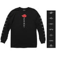 thumbnail image 2 of Naruto Shippuden Akatsuki Anti Village Symbols Cloud Anime Adult Unisex Long Sleeve T-Shirt, 2 of 2