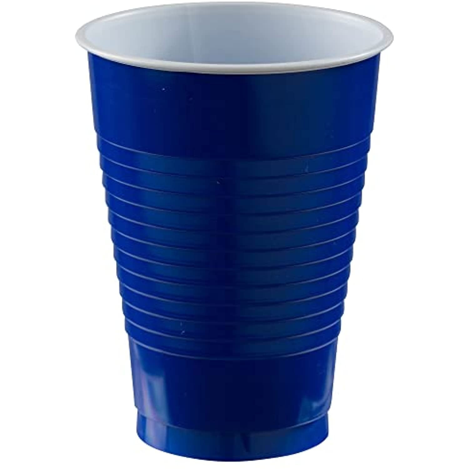 Big Party Pack Bright Royal Blue Plastic Cups 12 Oz. Pack Of 50