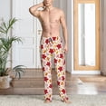 thumbnail image 4 of Salouo fall laef Maple Print Pajama Pants for Men, Lounge Pants Elastic Waistband Casual Men's sleepwear Loungewear Sleep Pajama Pant -X-Large, 4 of 7