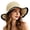 1pack-beige-black-brim, variant on Women Wide Brim Floppy Straw Sun Hat, Packable UV Protection Summer Beach Bucket Hat