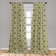 thumbnail image 5 of Ambesonne Vintage Curtains, Folkloric Birds and Mandala, Pair of 28"x63", Multicolor, 5 of 5