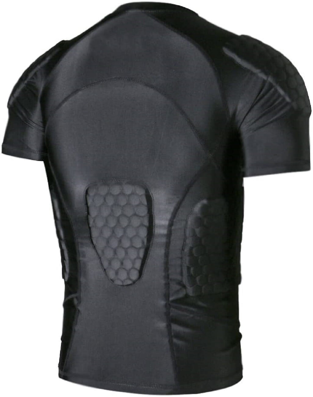TUOY Men's Padded Compression Shirt Protective Shirt Rib Chest