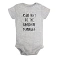 thumbnail image 2 of iDzn Assistant to the Assistant Regional Manager Funny Rompers For Babies, Newborn Baby Unisex Bodysuits, Infant Jumpsuits, Toddler 0-12 Months Kids One-Piece Oufits (Gray, 18-24 Months), 2 of 5