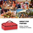 thumbnail image 7 of Iauyy Casserole Carrier for Hot Food Insulated Casserole Travel Carry Bag with Lid Food Warmer Bag for Party/Picnic,Cute Polka Dots, 7 of 7