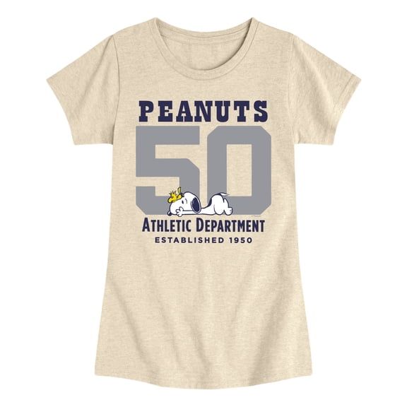 Peanuts - Snoopy and Woodstock - Youth Girls Fitted Short Sleeve T-Shirt