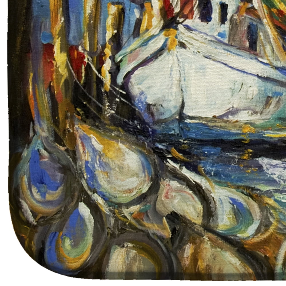 Tappetino Sgocciola Piatti a Forma di Pesce, 35,6 x 53,3 cm