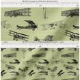 thumbnail image 2 of Soimoi Cotton Cambric Fabric Stripe & Airplane Transport Print Fabric by The Yard 42 Inch Wide, 2 of 7