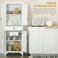 thumbnail image 3 of Barara King Kitchen Pantry,67" 4-Door Kitchen Pantry with Drawer and Adjustable Shelves, White, 3 of 6