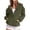 AE05-Army Green, variant on Womens Zip Up Hoodies Half Zip Pullover Fall Winter Oversized Workout Preppy Sweatshirts Y2K Zipper Jackets With Pockets Khaki L