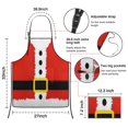 thumbnail image 7 of Red Christmas Santa Costume Pattern Apron-Garden Aprons for Women with Pockets-Cotton Linen Waterproof Kitchen Cooking Gardening Aprons Adjustable for Kitchen,Cooking,BBQ and Salon 33"x27", 7 of 7