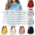 thumbnail image 4 of XUNKUSGA Mock Neck Sweatshirt Soft Velvet Sweatshirt for Women Casual Loose Pullover Top Classic Solid Color Long Sleeve Warm Fall Winter Tops for Women with Pockets M, 4 of 8
