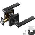thumbnail image 1 of Dsseng Poignée de Porte d'Intimité avec Serrure, Lot de 5, Levier de Porte Noir Mat, Carré, Robuste, Poignées de Porte Intérieures Sans Clé, Réversible pour Portes Côté Gauche Droit pour Portes de Chambre et de Salle de Bain, 1 of 9