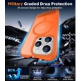 thumbnail image 3 of Funda con Soporte Magnético invisible, Delgada Mate, para iPhone 14 Pro Max, Naranja, 3 of 7