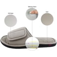 thumbnail image 4 of Men Washable Microfiber Suede Adjustable Memory Foam Home Open Toe Indoor Slippers, 4 of 7