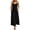A Black, variant on Womens Summer Dresses Casaul Spaghetti Strap V Neck Ribbed Knit Loose Vacation Wedding Guest Maxi Tank Dress with Pockets