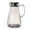 Clear, variant on Jubipavy Hammered Texture Plastic Water Pitcher with Stainless Steel Lid & Strainer, 3 Capacity/Color Options, Heat-Resistant Cold Drink Jug for Home