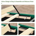thumbnail image 5 of Dextrus Queen Size Bed Frame, Green Upholstered Bed Frame with USB Ports, Vertical Channel Velvet Headboard Platform Bed Frame, No Box Spring Needed, 5 of 7