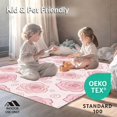 thumbnail image 4 of ODIKA 6' Machine Washable Non-Slip Area Rug, Elegant Rose Inspired Design with Detailed Petals and Swirls High Traffic Rug, Pink, 239186, 4 of 5