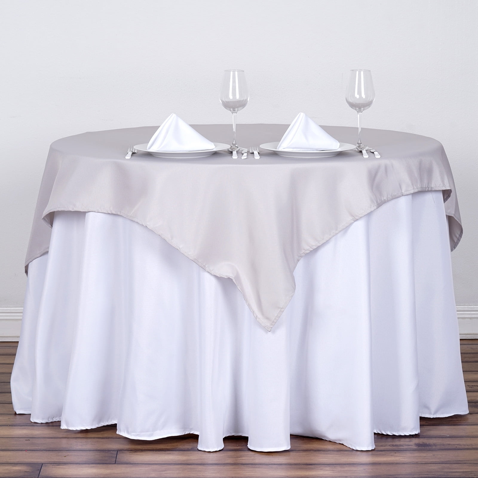 BalsaCircle 54" x 54" Square Polyester Tablecloth Table ...