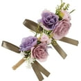 thumbnail image 3 of PENIKOKO Elegant Artificial Flower Wrist Corsage Set, Round Design, 3.1x5.5x2.0in, Perfect for Weddings & Proms, 3 of 8