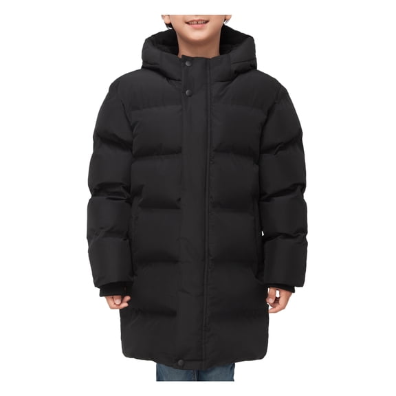 Rokka&Rolla Boys' Thigh Length Puffer Coat Seamless Borg Lined Jacket