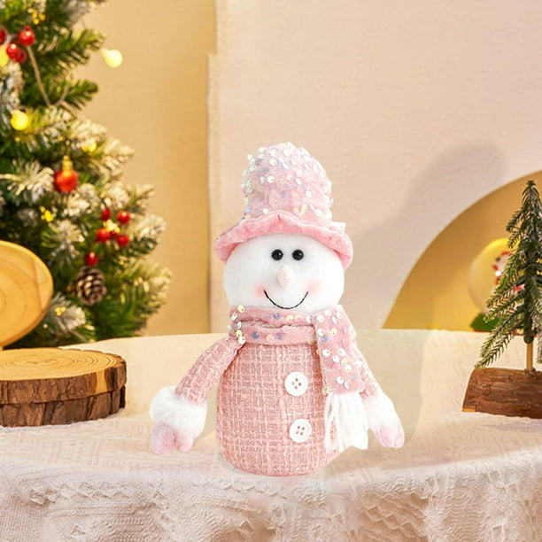 Muñeco de Peluche Navideño, Artículo de Colección, Adorable Adorno de Mesa, Figura Navideña de Peluche para Chimenea, Escritorio, Oficina O Sala de Es Muñeco de nieve