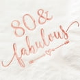 thumbnail image 2 of Crisky 80 and Fabulous Cocktail Napkins Rose Gold for Women 80th Birthday Decorations, 80th Birthday Bevergae Dessert Cake Table Supplies, 50Pcs, 3-Ply, 2 of 5