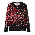 thumbnail image 5 of Valentines Day Outfit Women Heart Print Tie Dye Shirt Casual Crewneck Pullover Valentine Long Sleeve Shirts Spring Tops for Women, 5 of 8