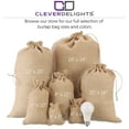 thumbnail image 3 of Cleverdelights Bolsas De Arpillera De 6.0 X 10.0 In, Paquete De 10, Sacos De Yute Con Cordón De 6.0 X 10.0 In, 3 of 5