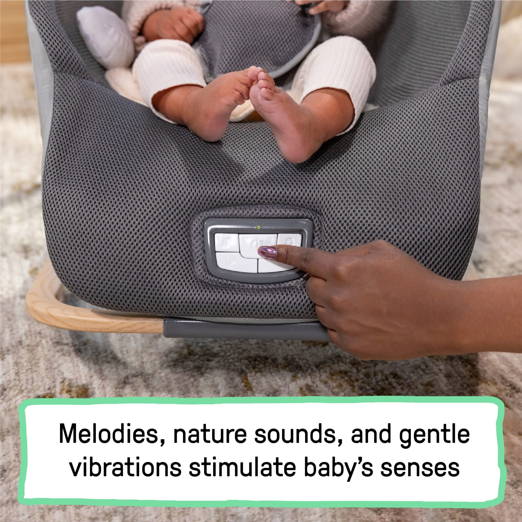 Ingenuity Every Season Rocking Seat - For Ages 0-30 Months, Unisex - Grey