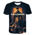 thumbnail image 1 of Nueva película de suspenso 3D impreso camiseta verano moda horror fantasma hombres y mujeres camiseta de Navidad de manga corta tops, 1 of 4