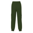 thumbnail image 6 of FUNUONY Womens Wide Leg Sweatpants High Waisted Baggy Pants Drawstring Athletic Joggers Solid Color Pocket Work Pants Long Pants and Casual Pants for Women's Daily Use Green M, 6 of 6