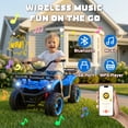 thumbnail image 5 of iRerts 24V Ride on ATV, Powered Ride on Toys for Kids Boys Girls Ages 3-5, Kids 4 Wheeler Electric Cars with Bluetooth, Music, LED Headlights, Front Rear Storage Racks, Crash Bars, Blue, 5 of 10