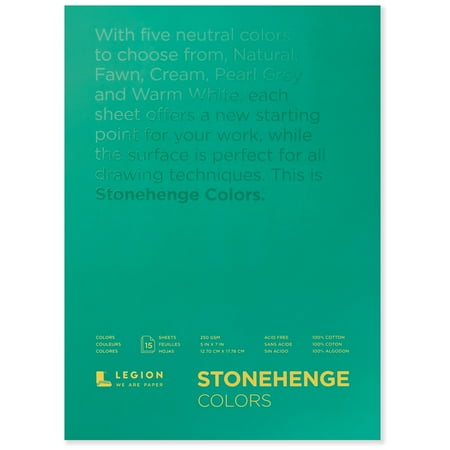UPC: 0645248434523 | Legion Paper Stonehenge Multi Pad  15 Sheets  5in x 7in