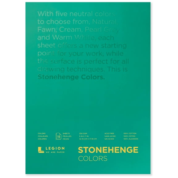 Legion Paper Stonehenge Multi Pad, 15 Sheets, 5in x 7in