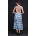 thumbnail image 3 of Bimba Tie-Dye Printed Women Backless Halter Neck Summer Holiday BeachÂ&nbsp;Dress-Large, 3 of 6